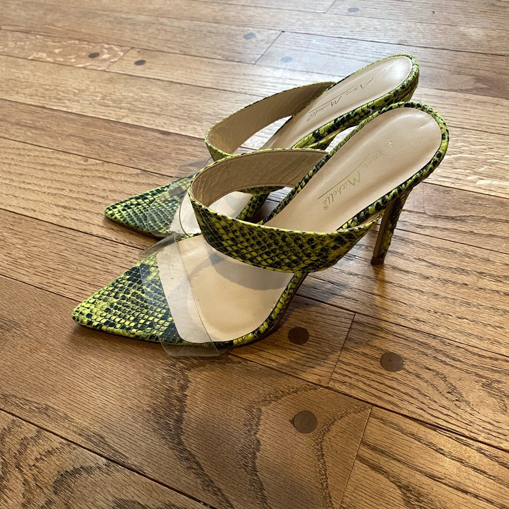 Snake print heels
